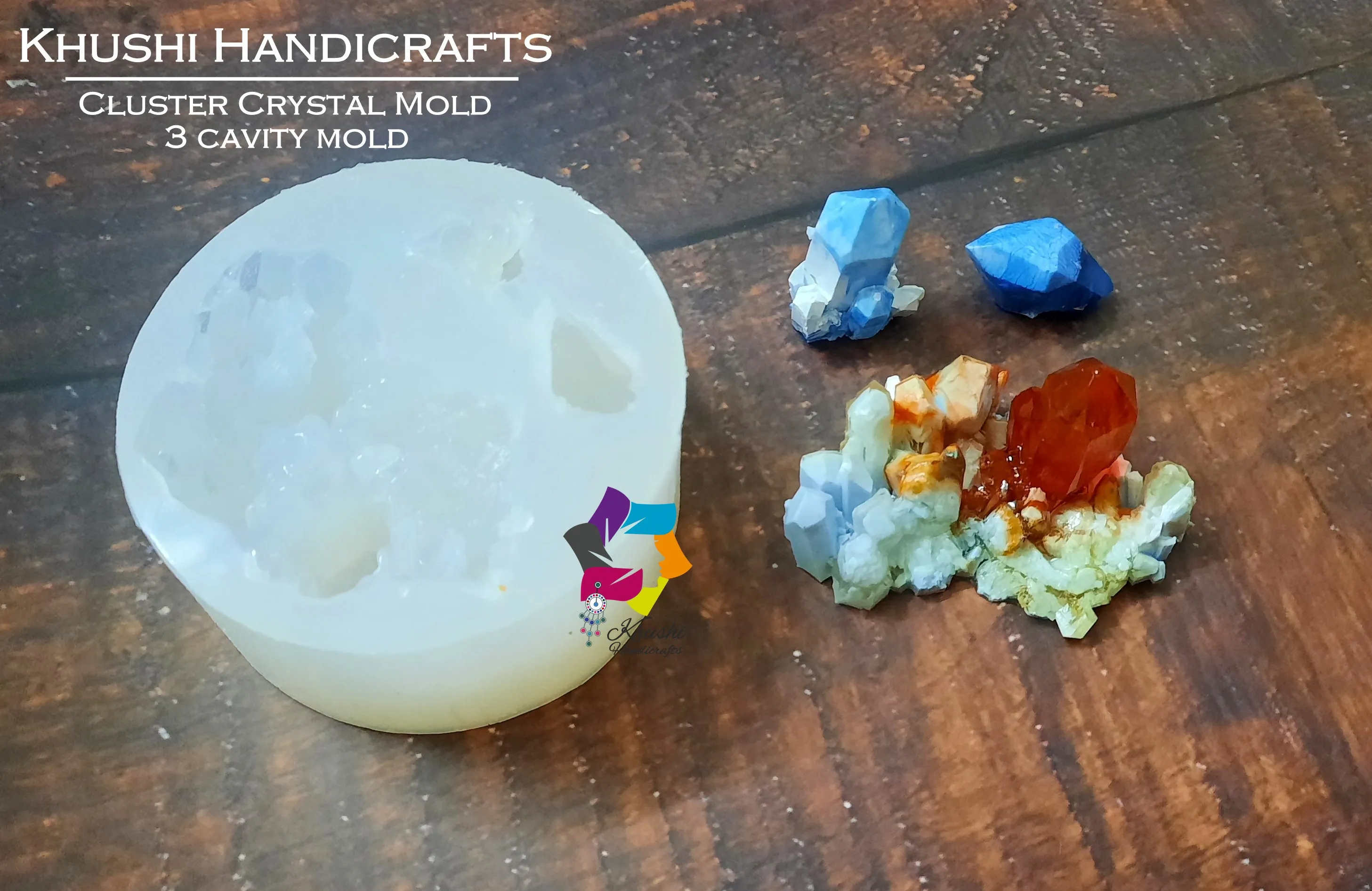 3 Patterned Resin Geodes cluster crystal Mould Silicone Mold for casting UV Resin,Epoxy resin