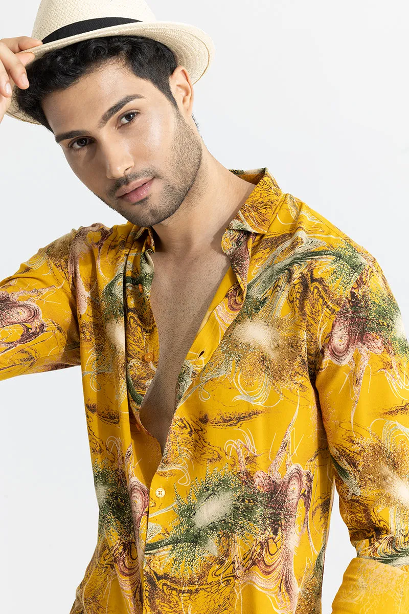 Abstract Ambiance Yellow Shirt