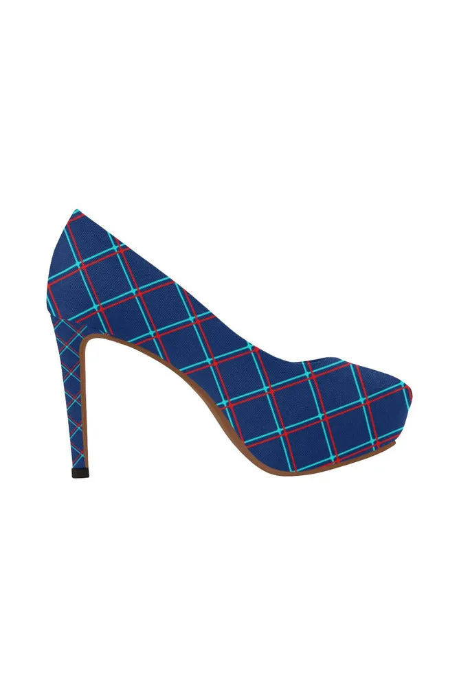 Anaglyph Plaid Women's High Heels