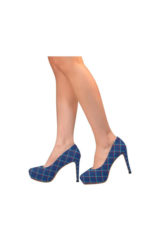 Anaglyph Plaid Women's High Heels