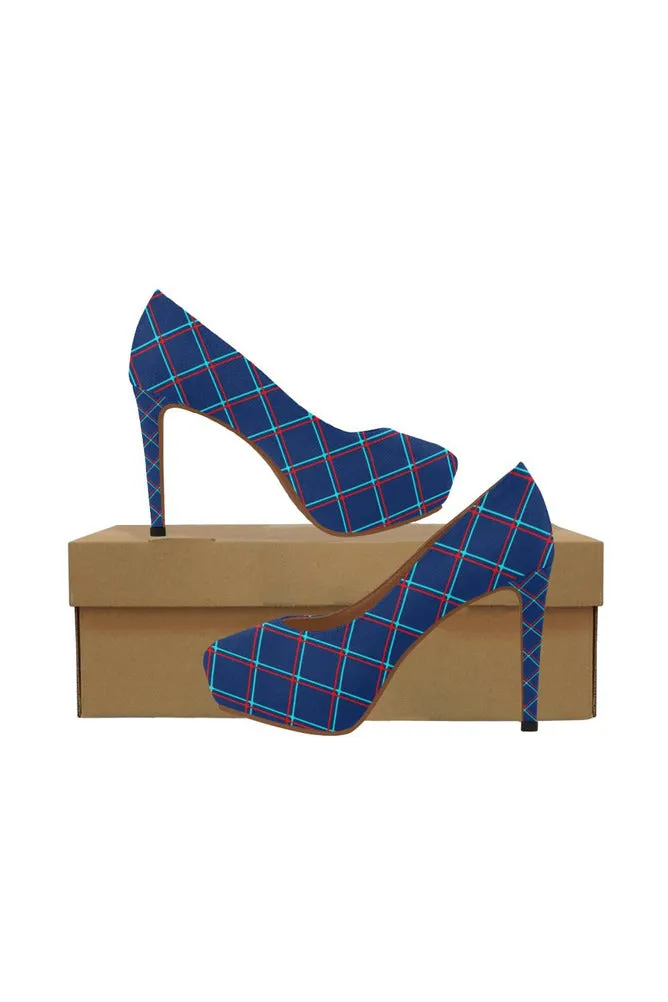 Anaglyph Plaid Women's High Heels