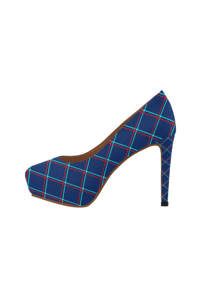 Anaglyph Plaid Women's High Heels