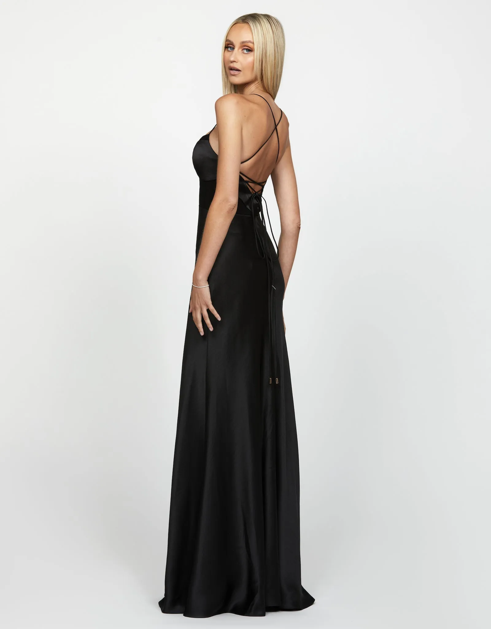 Augusta Sheer Panelled Gown