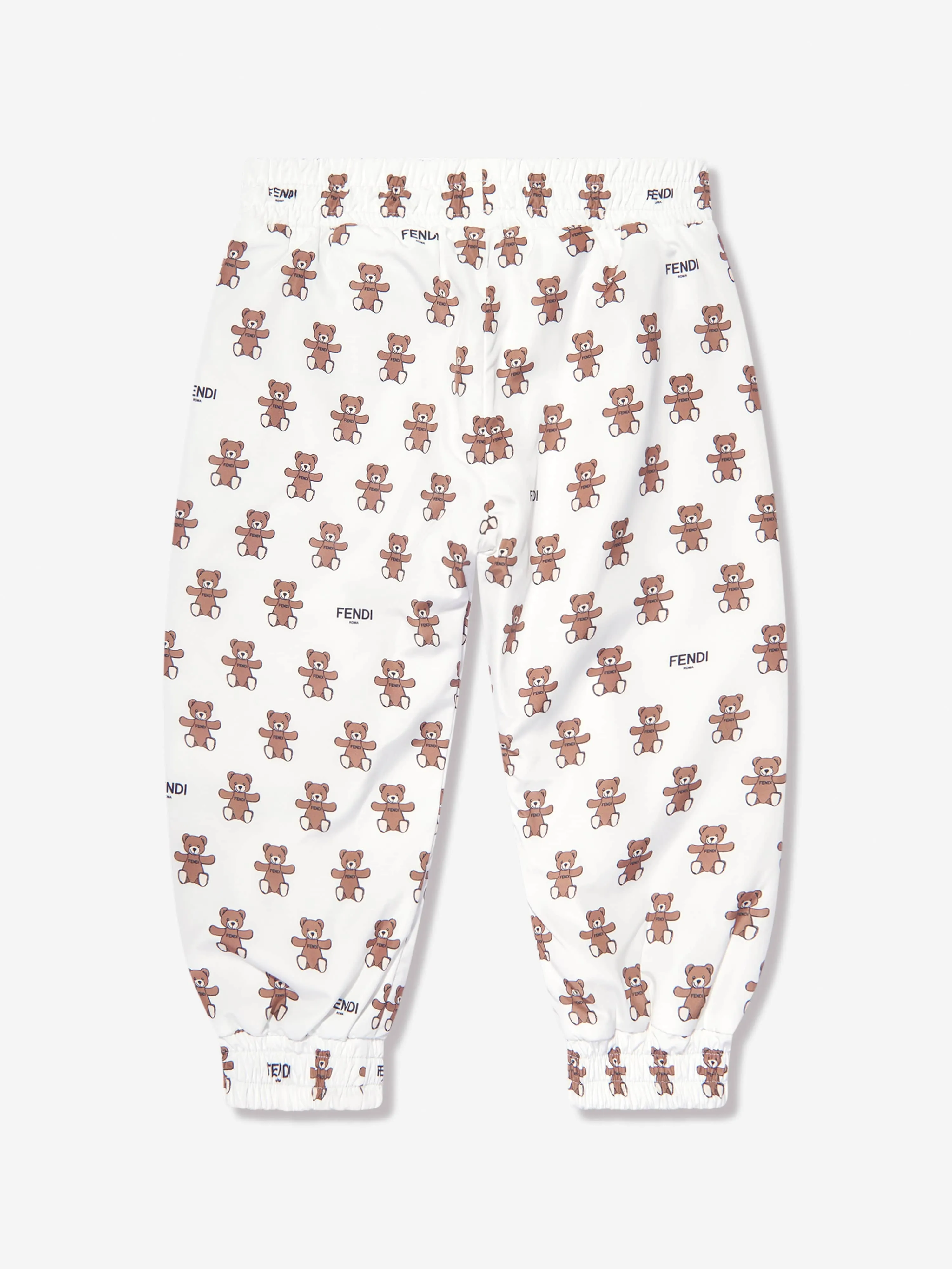 Baby Bear Logo Reversible Joggers in Ivory