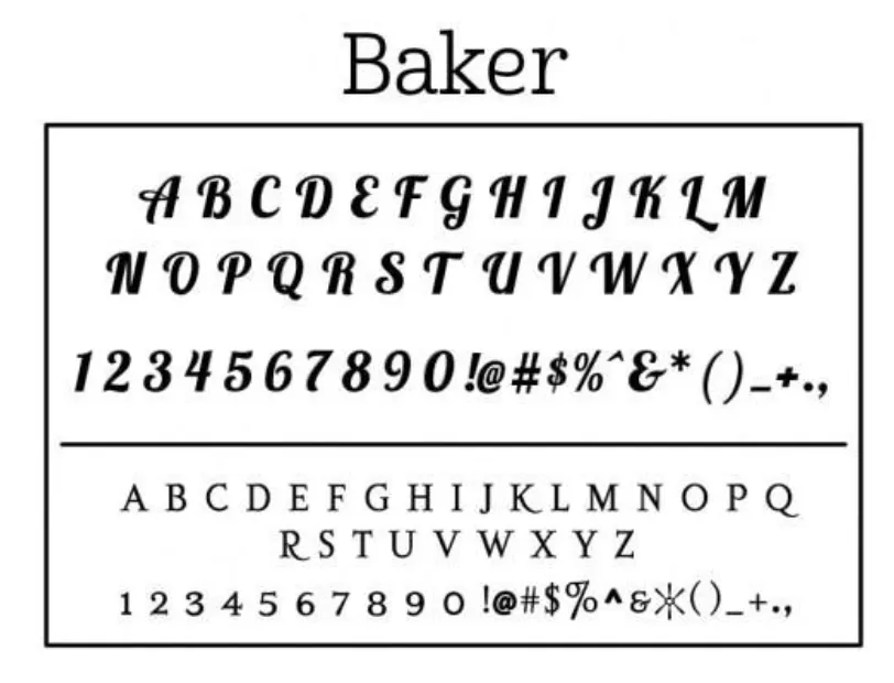 Baker Return Address Stamp