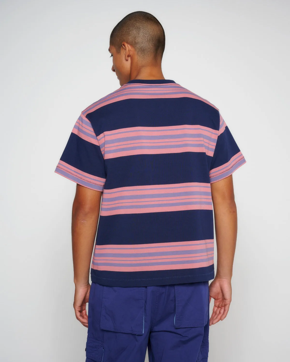 Baker Striped Pocket T-shirt - Navy