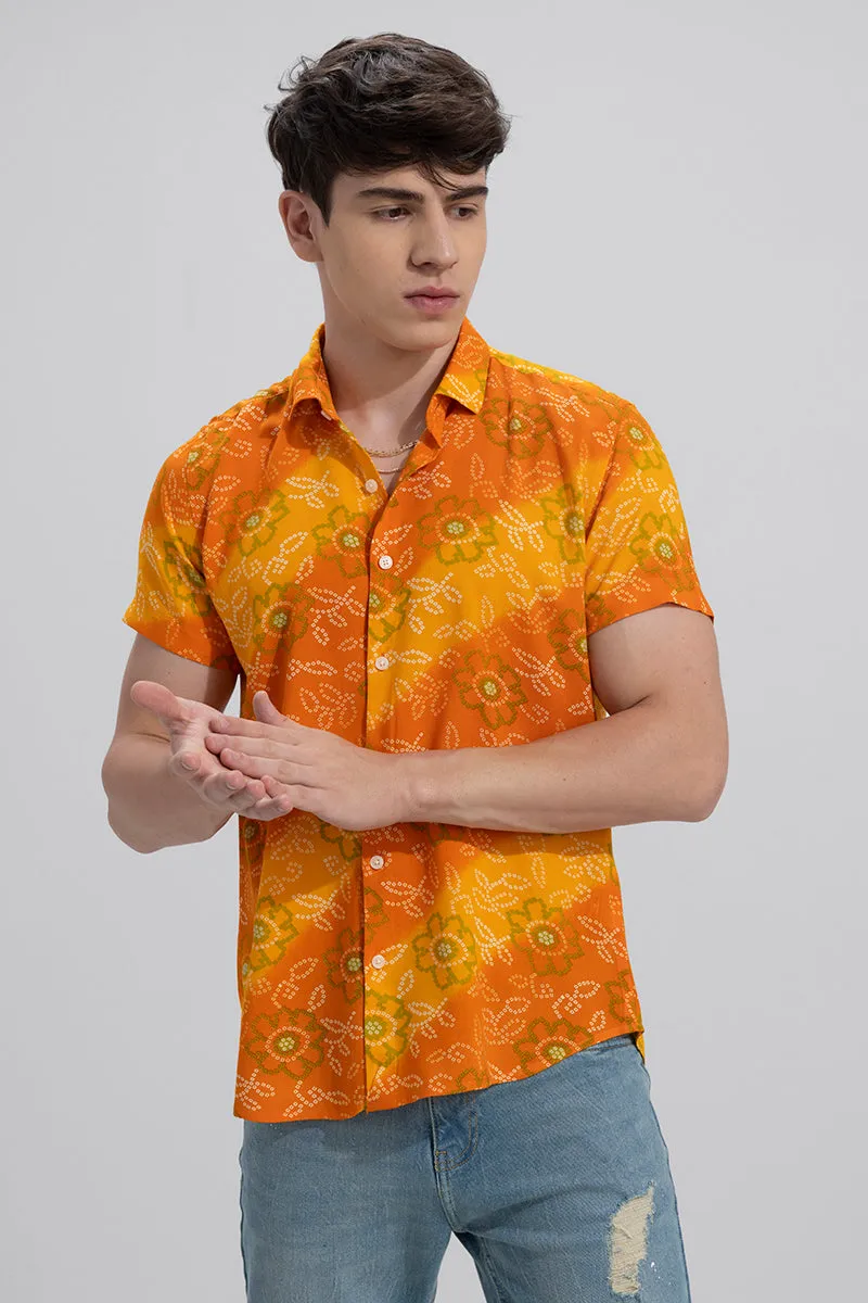 Bandhani Orange Shirt