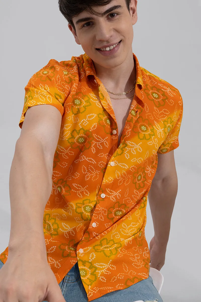 Bandhani Orange Shirt