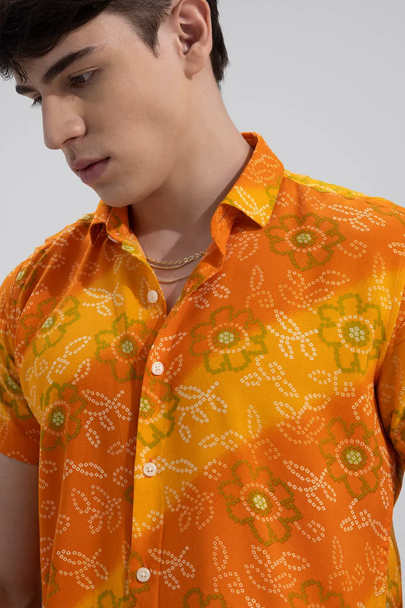 Bandhani Orange Shirt