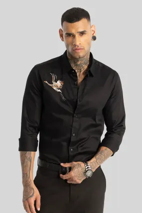 Black Embroidered Shirt