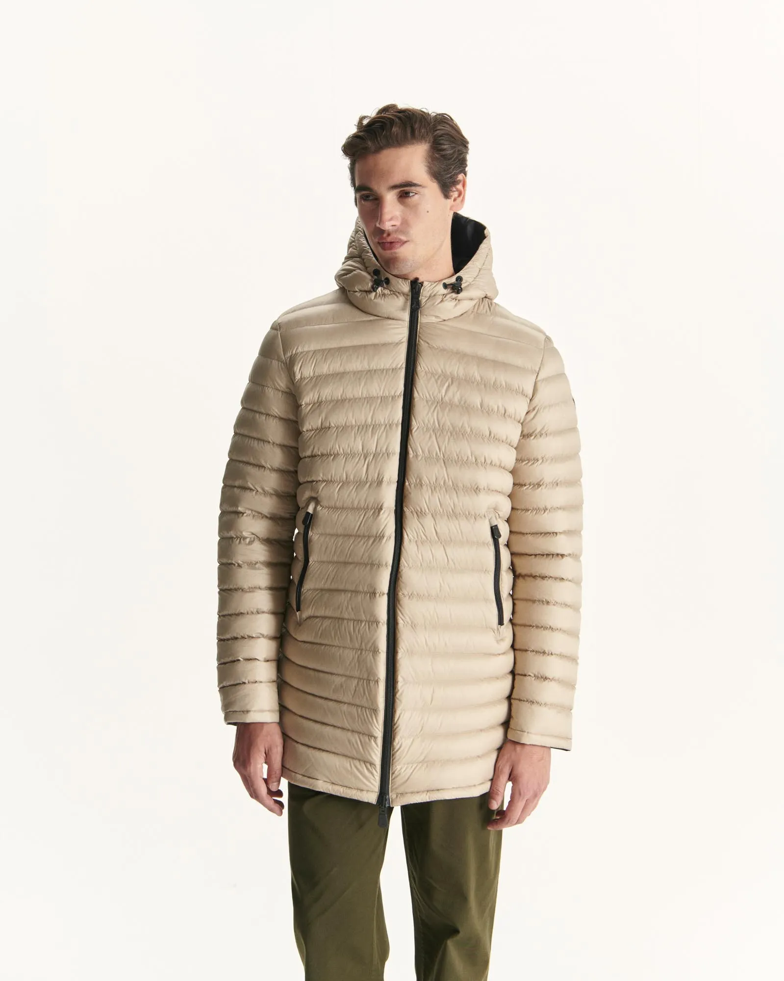 Black/Beige Reversible light puffer jacket Amsterdam