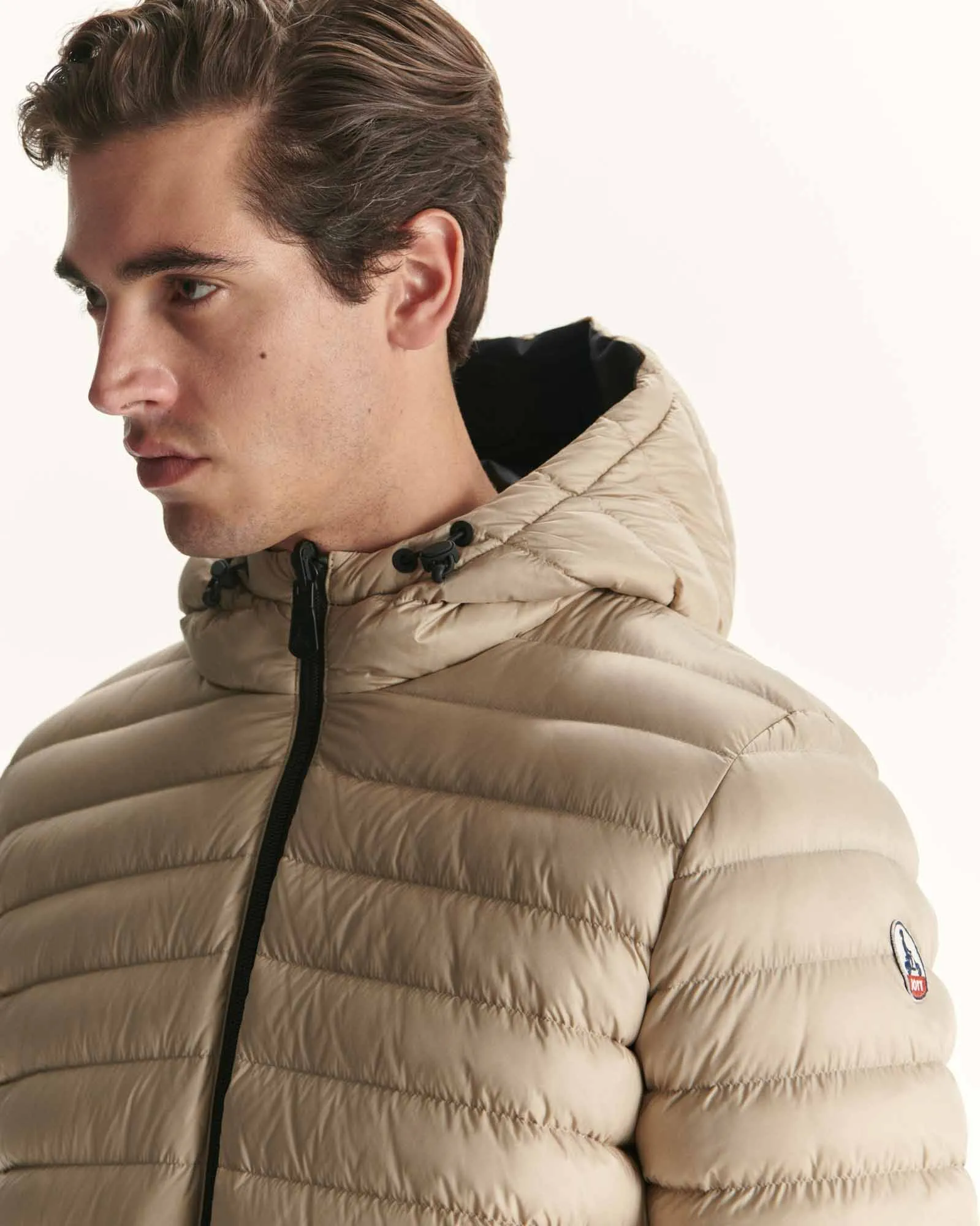 Black/Beige Reversible light puffer jacket Amsterdam