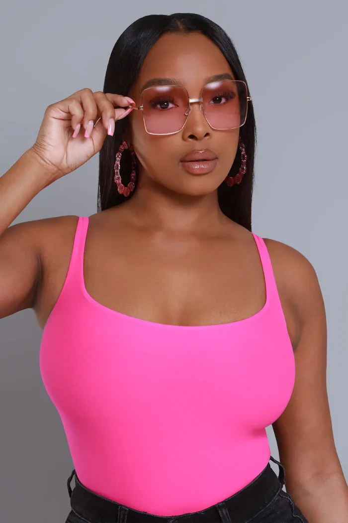 Block Them Oversized Sunglasses - Pink