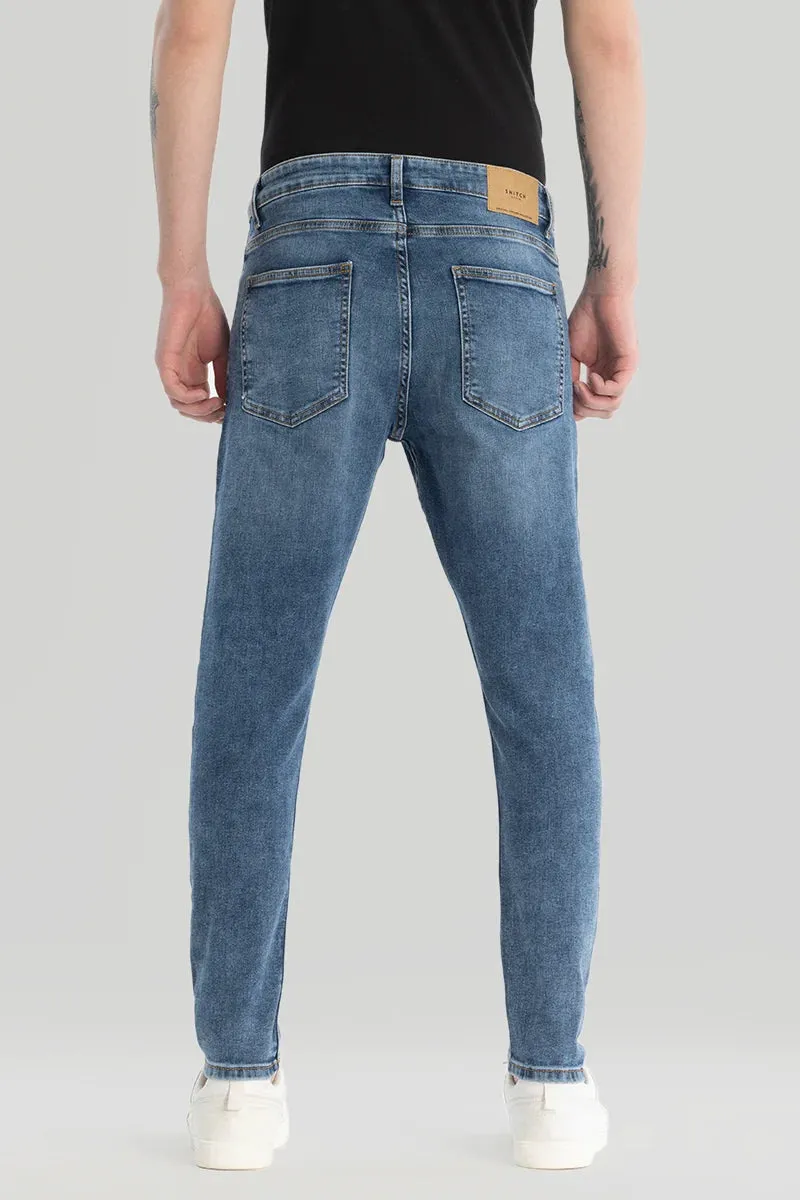 Blue Plain Skinny Fit Jeans