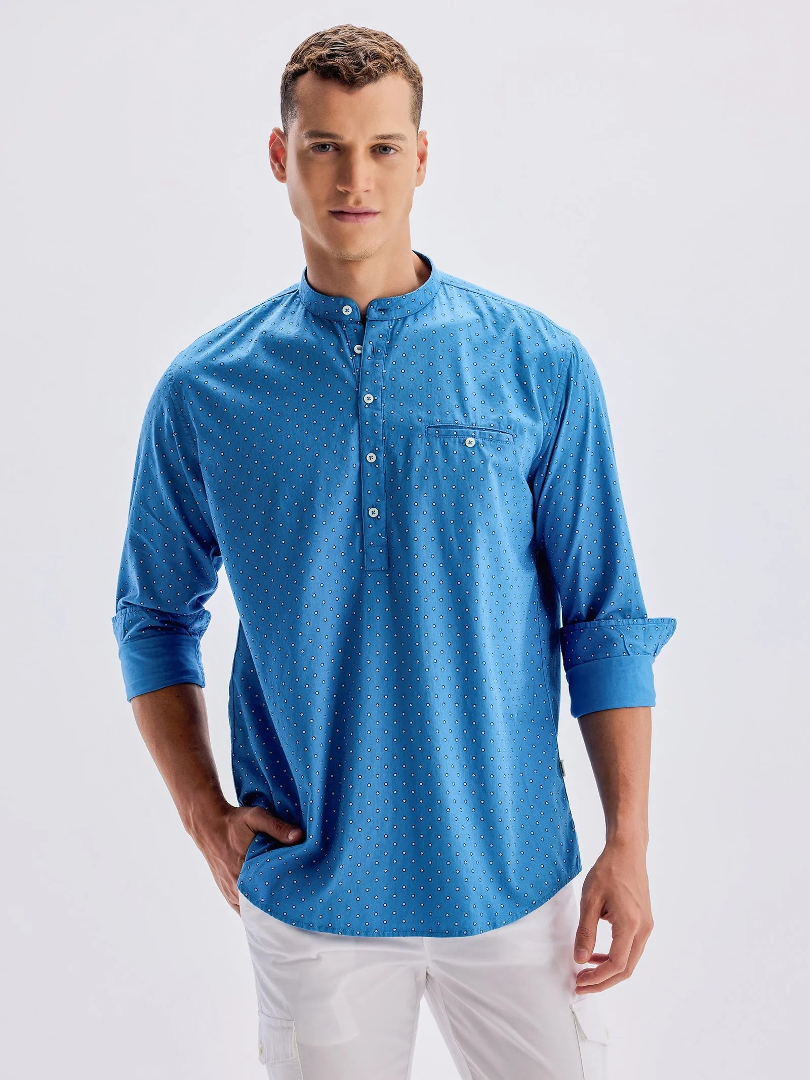 Blue Printed Kurta