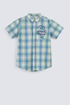 BOYS POCKET PRINTED SHIRT