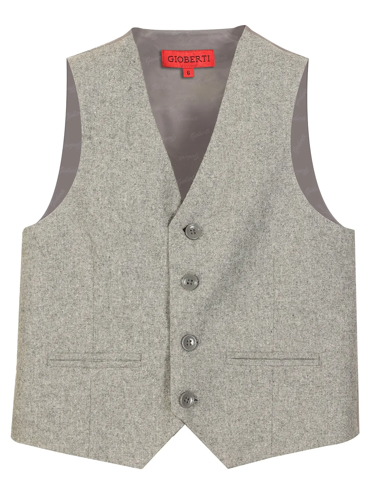 Boy's Tweed Plaid Vest