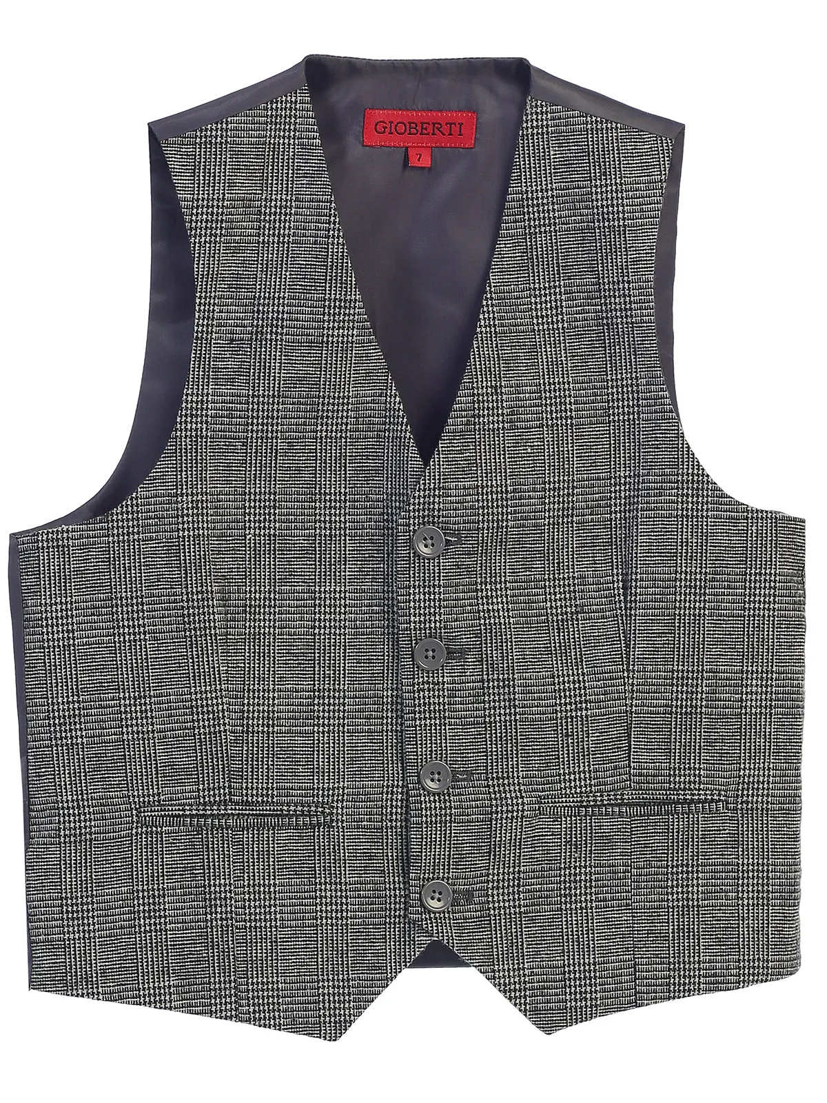 Boy's Tweed Plaid Vest