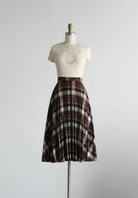 brighton plaid midi skirt