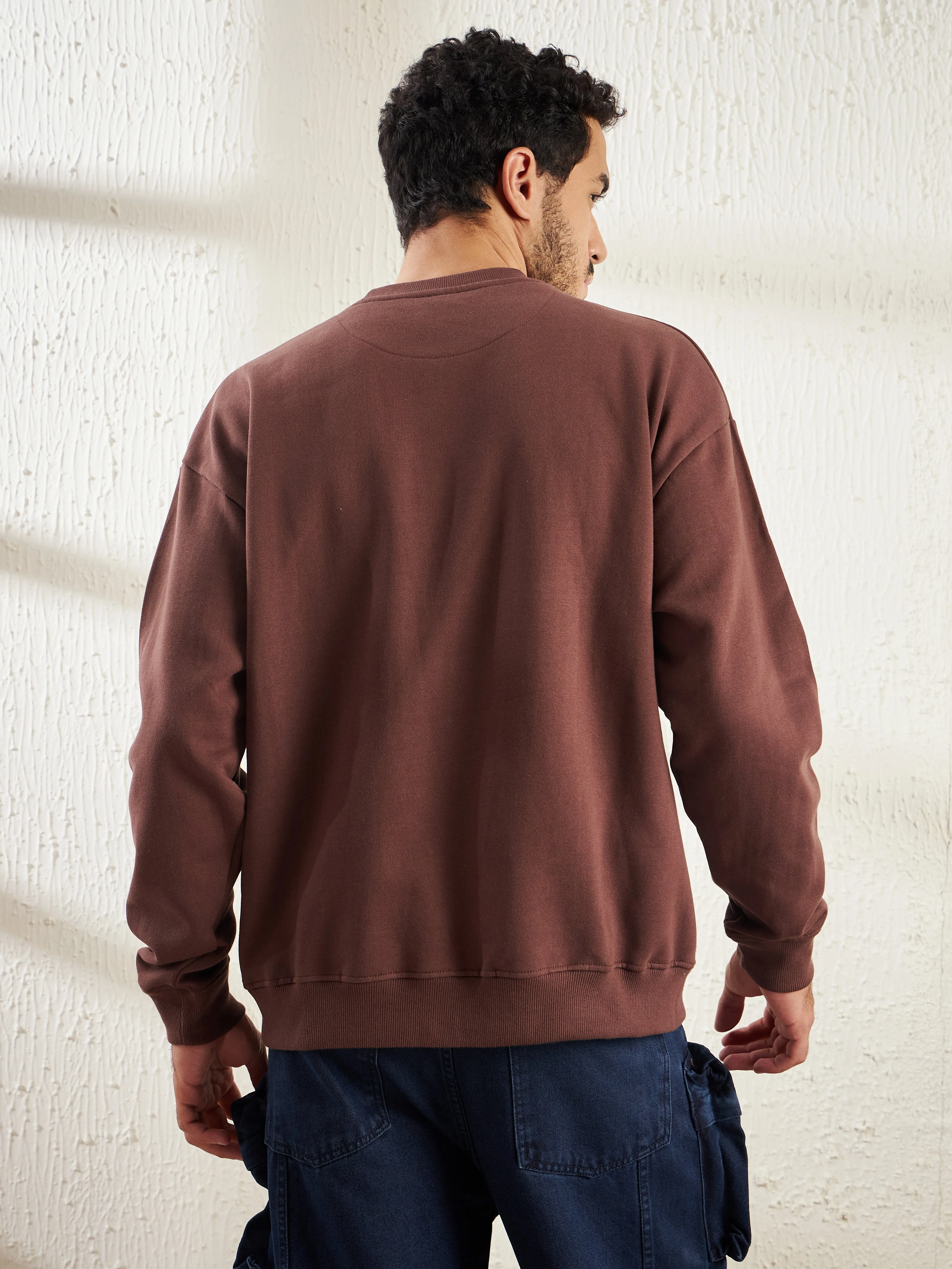 Brown Summit Seeker Oversized Sweatshirt