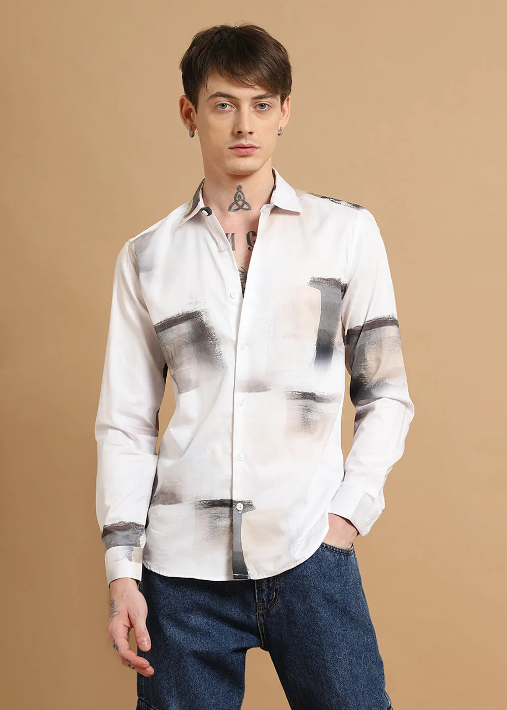 Brushwash Printed Shirt