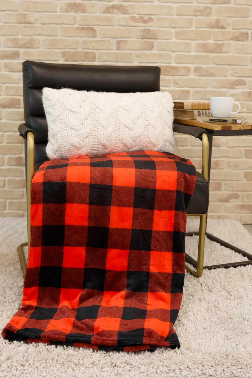 Buffalo Plaid Blanket In Red & Black