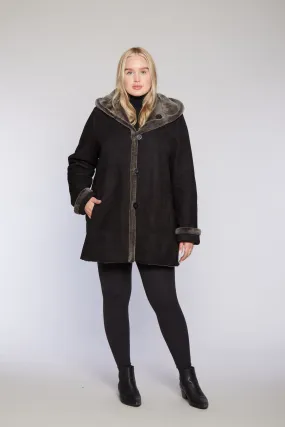 #C877HD Curve-Sizing Reversible Merino Shearling Topper