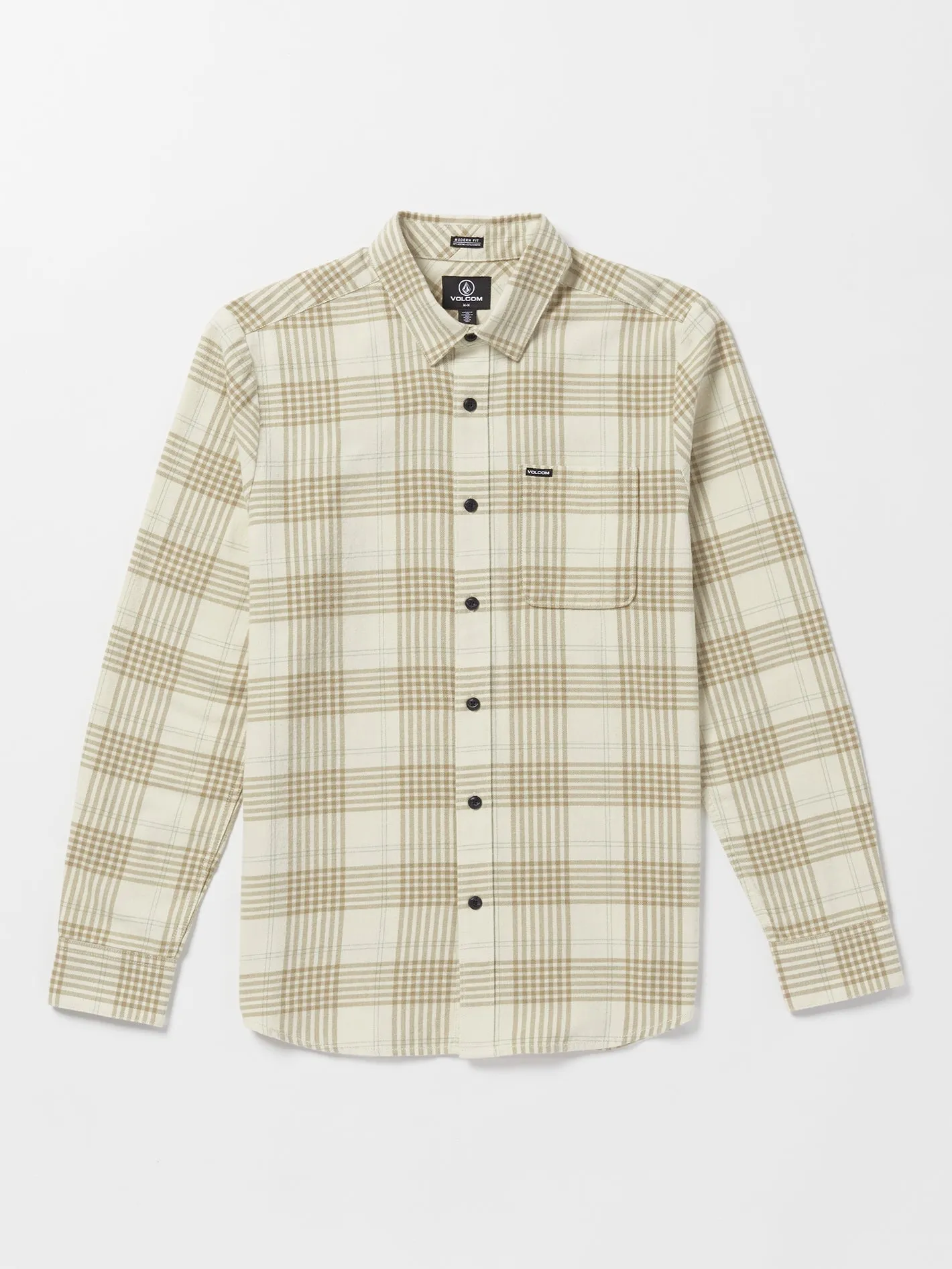 Caden Plaid Flannel - Dirty White