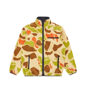 CAMO REVERSIBLE FLEECE JACKET - BEIGE