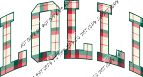 Christmas Plaid Lolli DTF Transfer