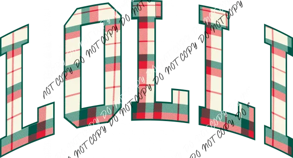 Christmas Plaid Lolli DTF Transfer