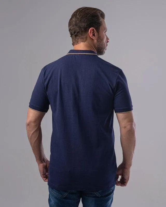 CLASSIC FIT PLAIN POLO SHIRT - NAVY