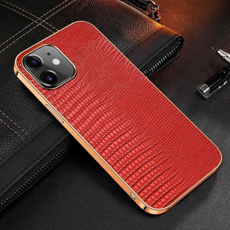 Contra Luxury Genuine Leather iPhone Case