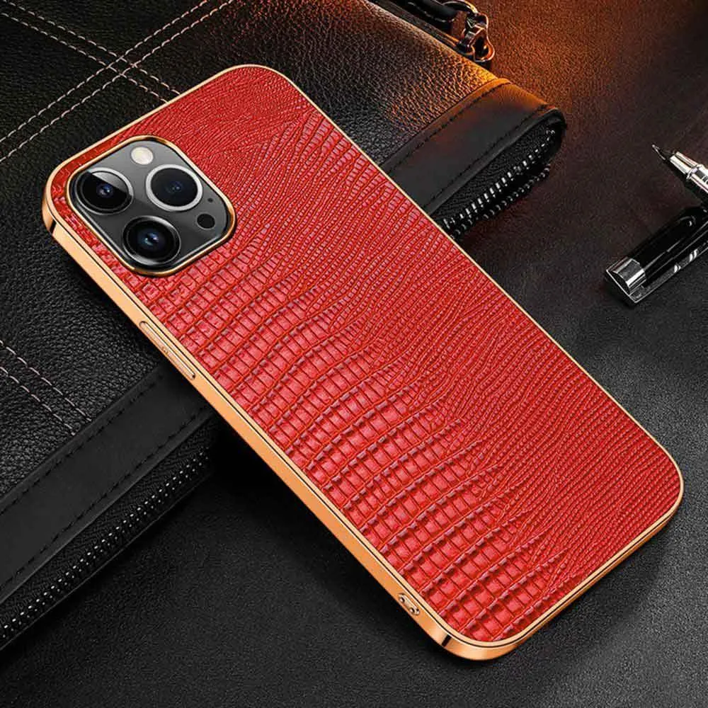 Contra Luxury Genuine Leather iPhone Case