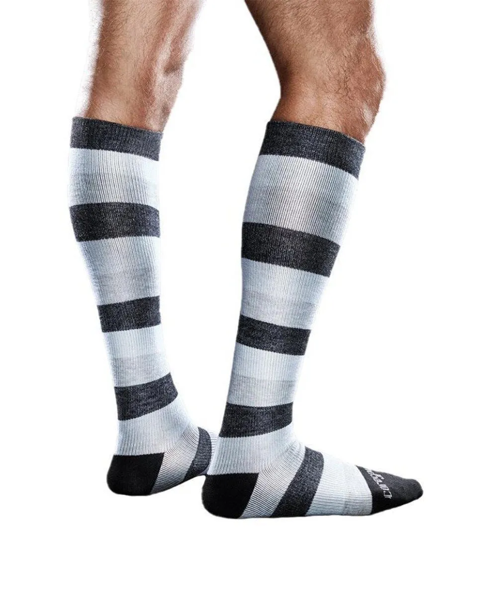 Core-Spun by Therafirm Patterned Thin Line Socks for Men & Women 15-20mmHg