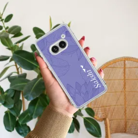 Customized luxury Purple leaves Transparent Silicon Case For Nothing