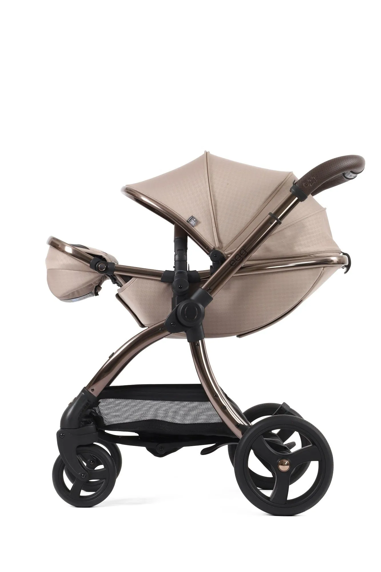 Egg 3 Luxury Shell i-Size Travel System - Houndstooth Almond