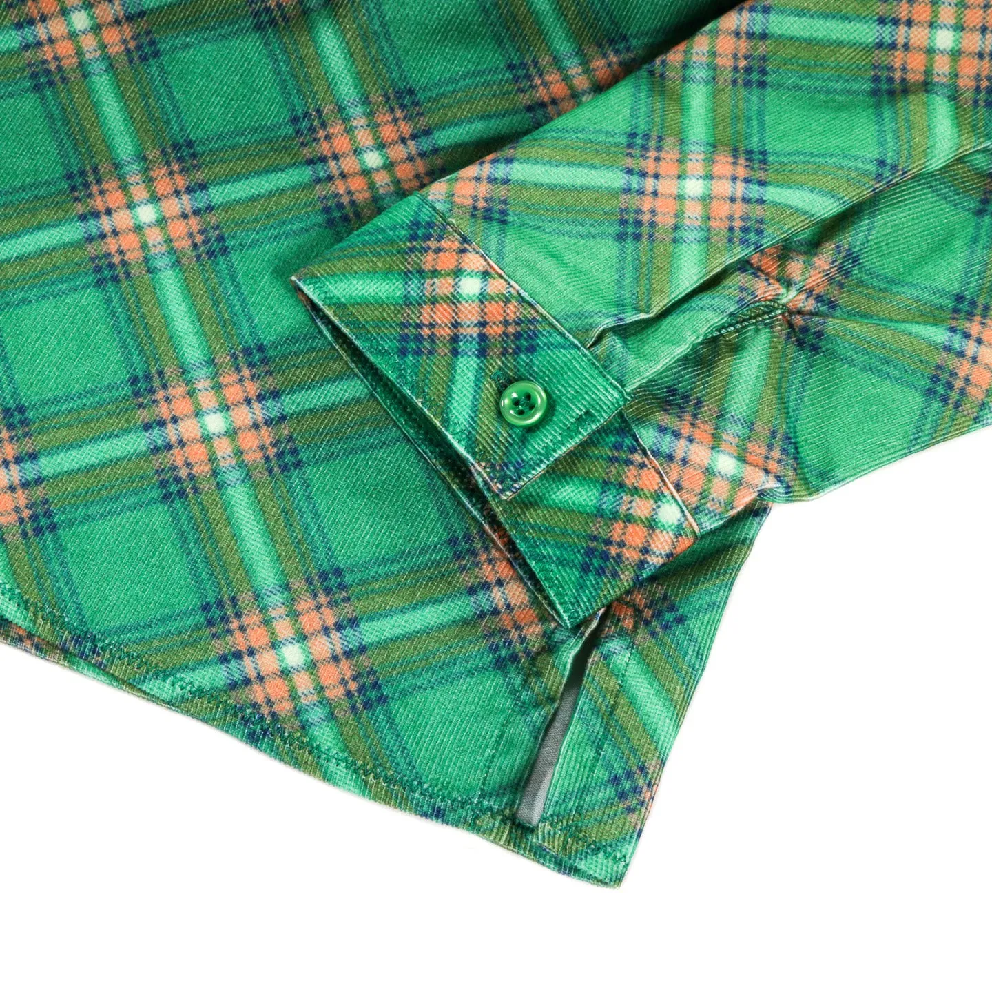 ERL PLAID CORDUROY SHIRT GREEN