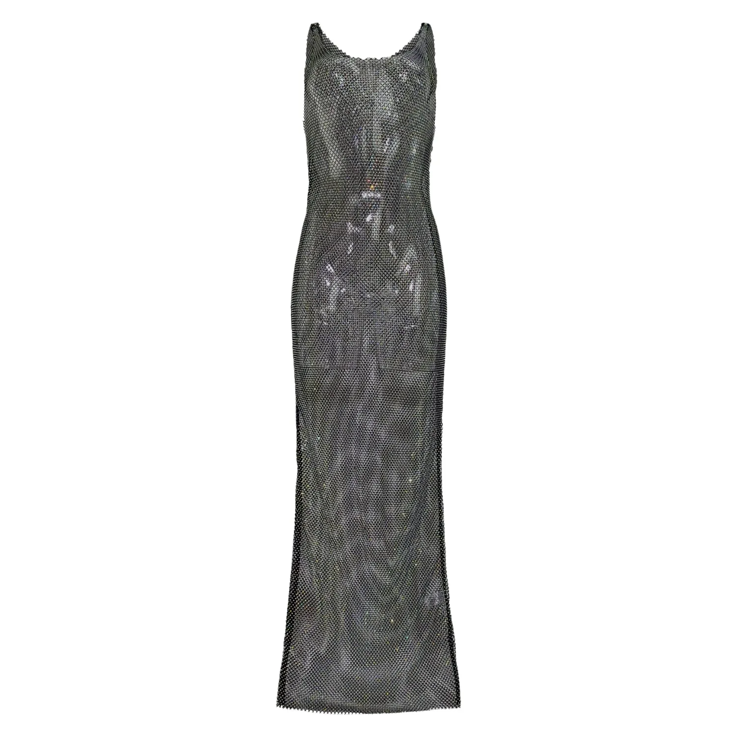 Eros Rhinestone Sheer Dress