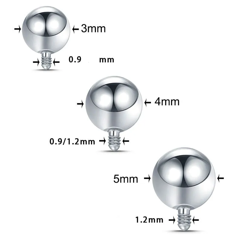 G23 Titanium Internally Threaded Plain Ball