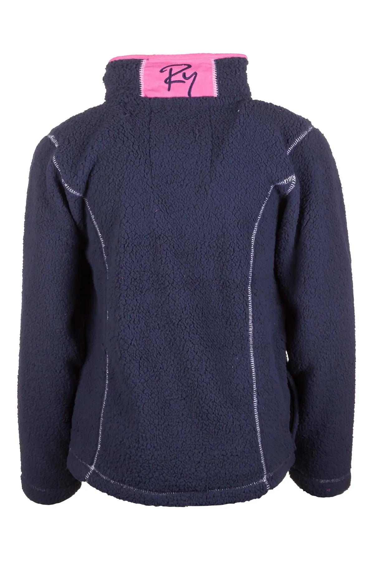 Girls Plain Button Neck Fun Fleece