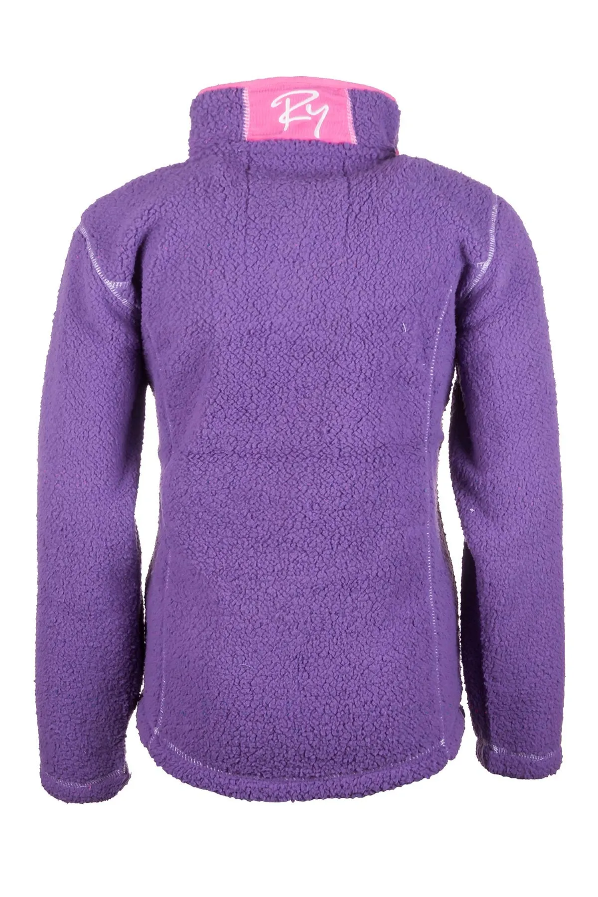 Girls Plain Button Neck Fun Fleece