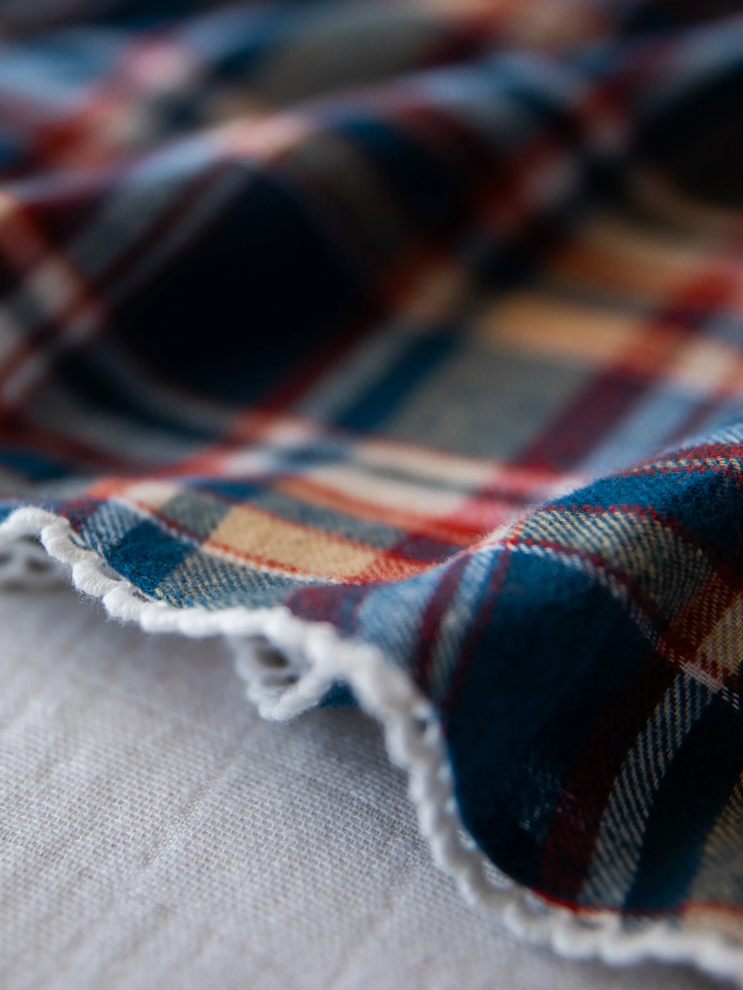 Navy and Gold Plaid Goldie Dress