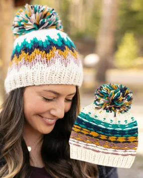 Grace & Lace Reversible Pom Hat (Snowcap)