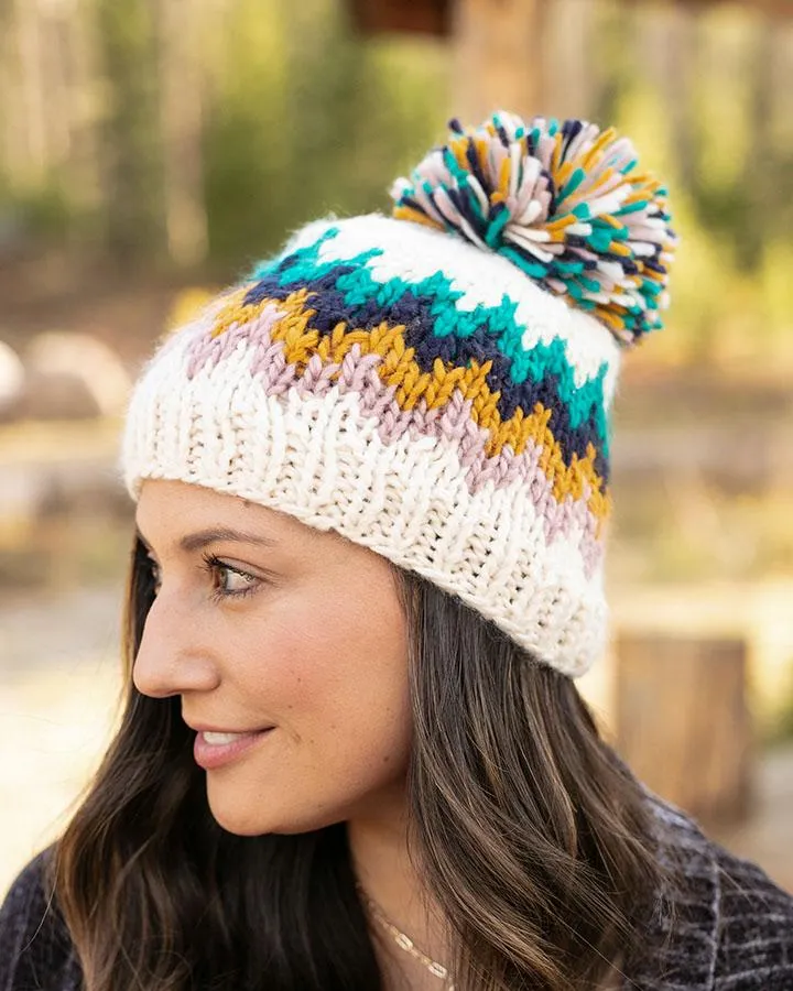 Grace & Lace Reversible Pom Hat (Snowcap)