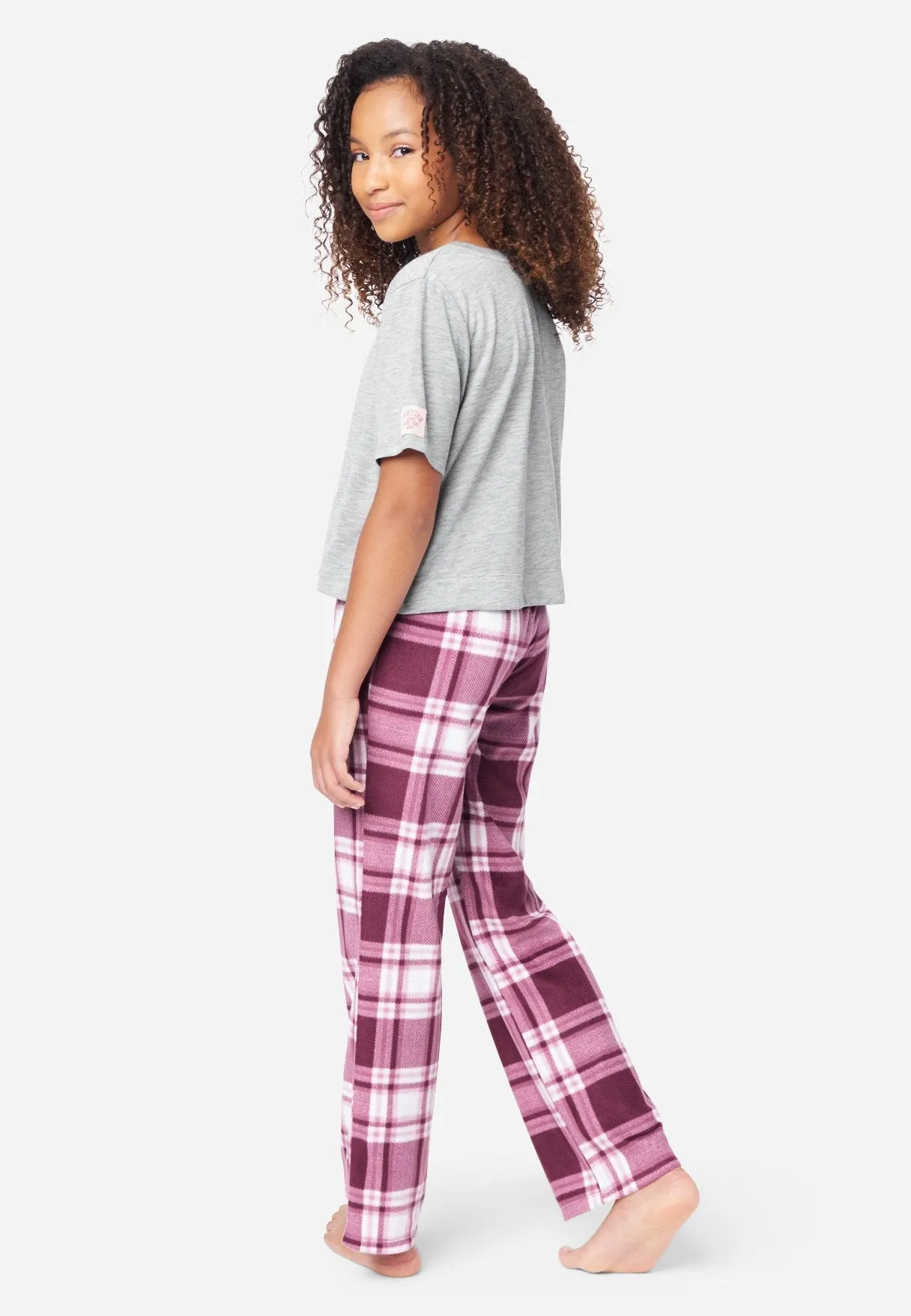 Graphic & Plaid Pajama Set