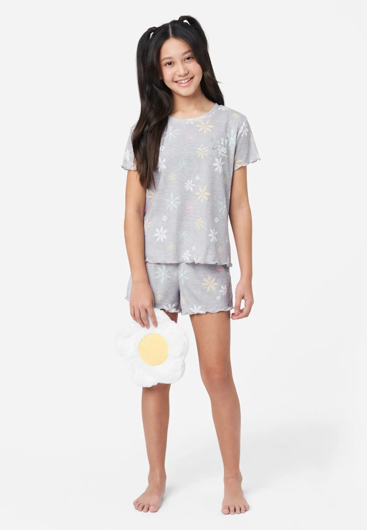 Graphic Patterned Shorts Pajama Set