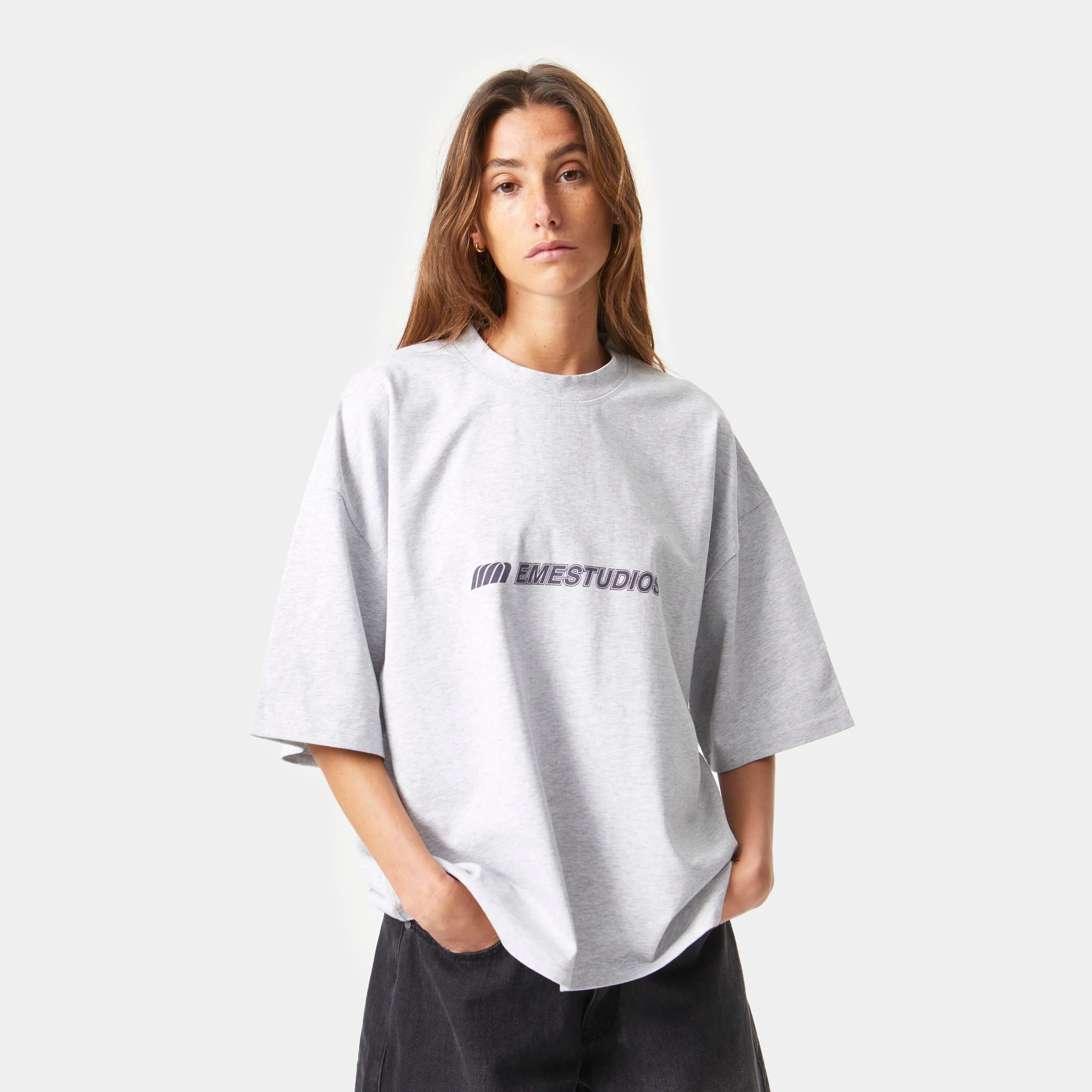 Hiatus Heather Grey Oversized Tee