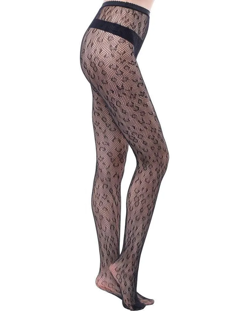 Hollow Sexy Polka Dot Pattern Fishnet Patterned Tights Black Tights