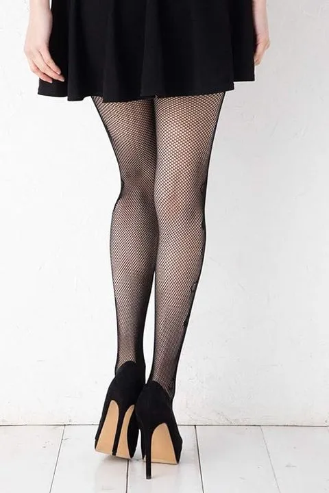 Hollow Sexy Polka Dot Pattern Fishnet Patterned Tights Black Tights